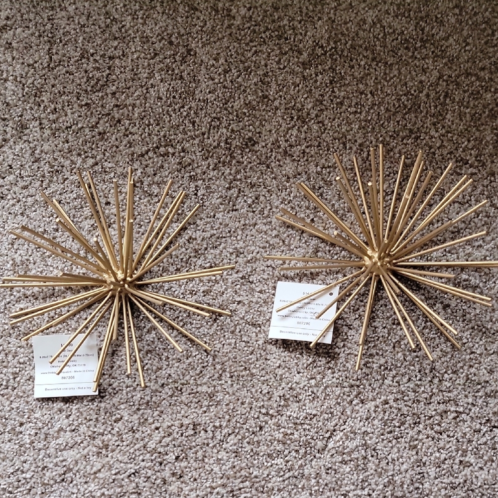 NWT Gold Wall Decor Set